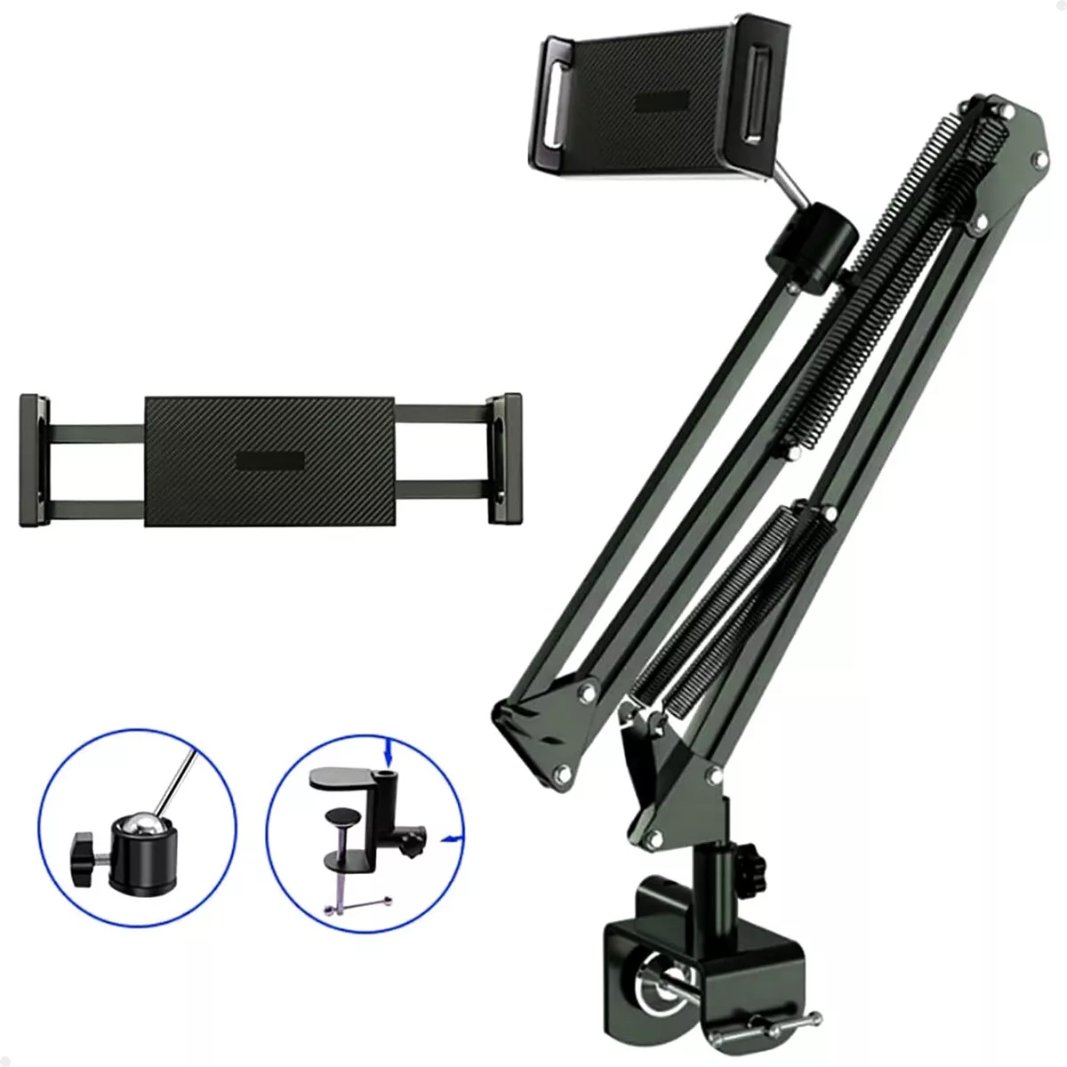 Suporte Tablet Pedestal iPad Longo Articulado Mesa Lorben - Cor Preto - Produto Novo