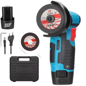 Esmerilhadeira Lixadeira Angular Portátil 1 bateria de 12v - Cor Azul - Produto Novo