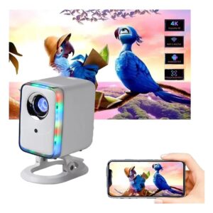 Projetor Portátil G60 Ultra - Android 9 - 1000 Ansi Lúmens – Projetor Ultra-HD 1080p – Foco Eletrônico – Suporte 4k – Home Theater – Wi-Fi 2.4/5G – Cor Cinza – Produto Novo