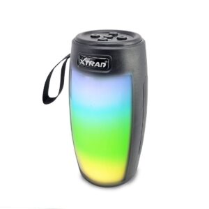 Caixa De Som Bluetooth Com Rádio Fm E Iluminação Led Rgb - Cor Preta - Produto Novo