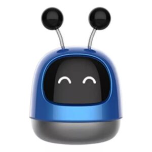 Mini Caixa de Som Bluetooth Robô Cute 10W AL-3133 - Som Potente e Design Divertido - Cor Azul - Produto Novo