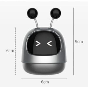 Mini Caixa de Som Bluetooth Robô Cute 10W AL-3133 - Som Potente e Design Divertido - Cor Cinza - Produto Novo