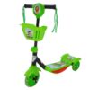 Patinete Infantil de 3 Rodas com Led - Com Luz Led - Música Regulável - DM Toys - Cor Verde - Produto Novo