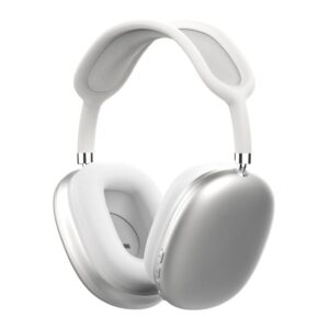 Fone de Ouvido Bluetooth P9 Air Gamer Sem Fio Headphone Over-Ear Premium - Cor Branco e Cinza - Produto Novo