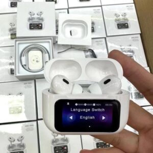 Fone de Ouvido V8 Plus Pro Bluetooth - Com Cancelamento Ativo de Ruido Tela Touch - Cor Branco - Produto Novo